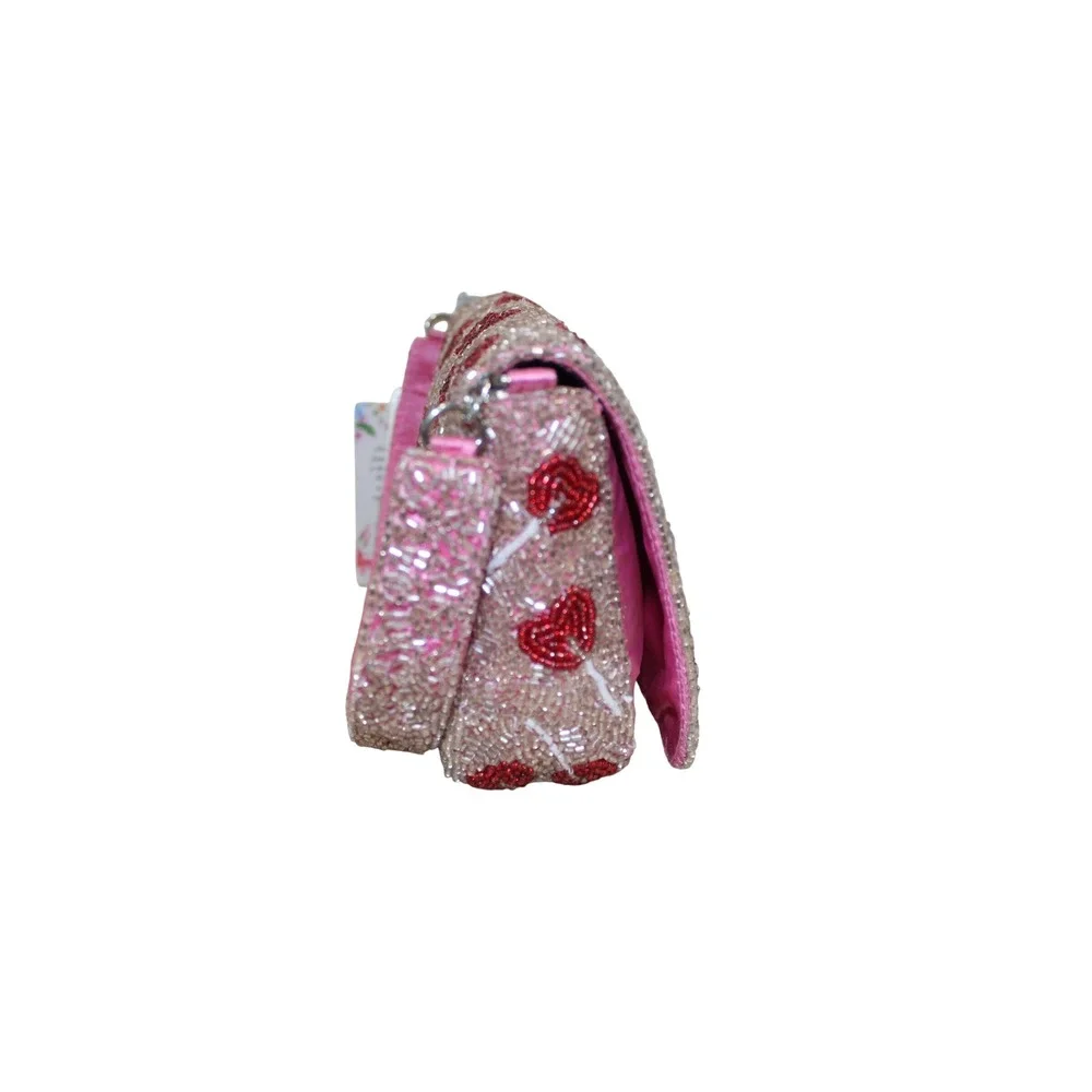NWT Viral Beaded Lollipop Shoulder Bag Sequins Handmade‎ Wedding Formal Coquette